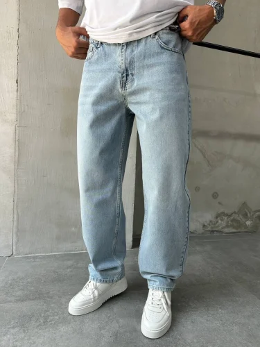 Вільні джинси BAGGY у блакитному кольорі